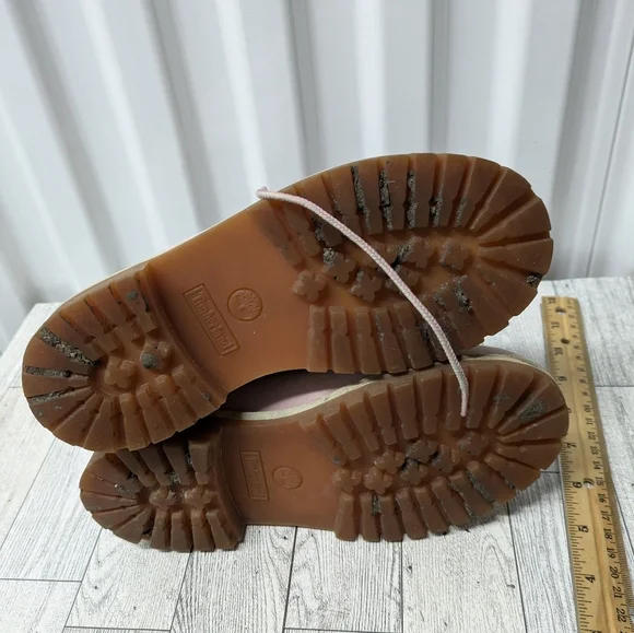 Timberland Pink Kids Lace-Up Boots - Picture 8 of 9